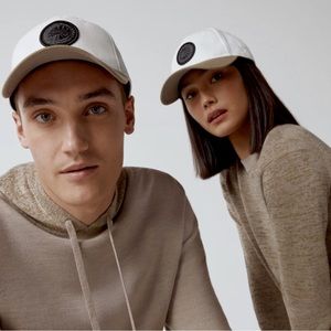 Canada Goose White and Black Cap